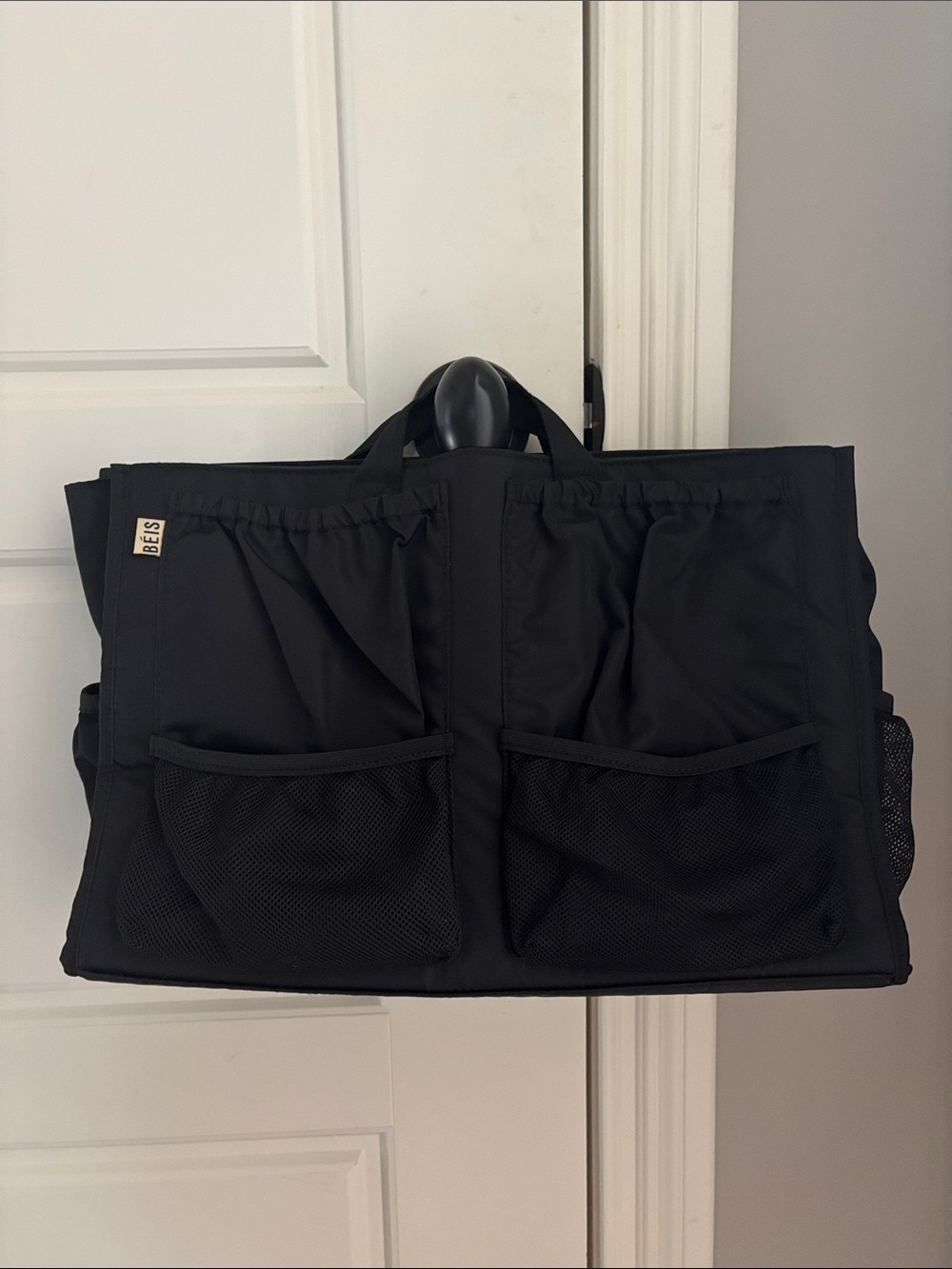 BEIS Black Croc-Embossed Laptop Tote - Picture 4 of 6